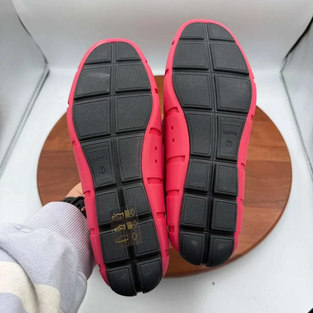 SWIMS Men Braided Lace Loafer Campari Red Water Resistant Shoes 21215-903 Size 7